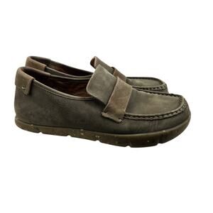Kalso Earth Shoes Mens 10 Dabb Slip On Loafer Olive Green Nubuck Leather Casual